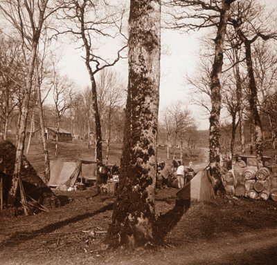 Lejr, Genicourt, Nordfrankrig, c1914-c1918 af Unbekannt