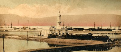 Suez-kanalen - Terreplain-stationen, c1918-c1939. af Unbekannt