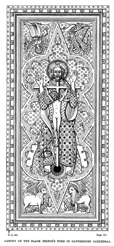 Baldakin af Black Princes-graven i Canterbury Cathedral af Unbekannt