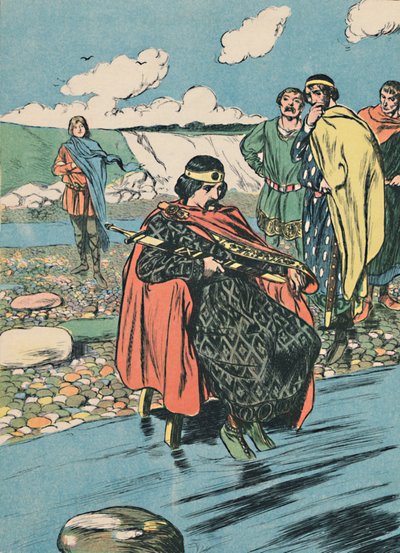 Knud beordrer tidevandet til at stoppe, c1907 af Unbekannt