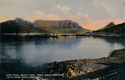 Cape Town, Devils Peak, Taffelbjerget og Lions Head fra Table Bay, c1900 af Unbekannt