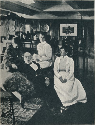 Kaptajn Bourchier, hans datter og barnebarn, c1900, 1910 af Unbekannt