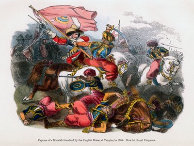 Tilfangetagelse af en maurisk standard af den engelske hest i Tanger, 1664 af Unbekannt