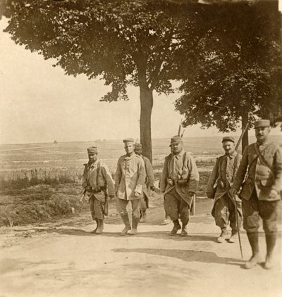 Fanget tysk skarpretter, Champagne, Nordfrankrig, c1914-c1918 af Unbekannt