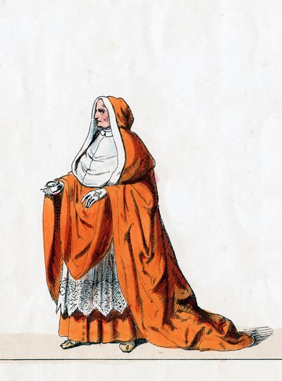 Kardinal Wolsey, kostumedesign til Shakespeares skuespil, Henry VIII, 1800-tallet af Unbekannt