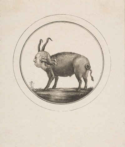 Karikatur der viser Louis XVI som en vædder, 1700-tallet. af Unbekannt