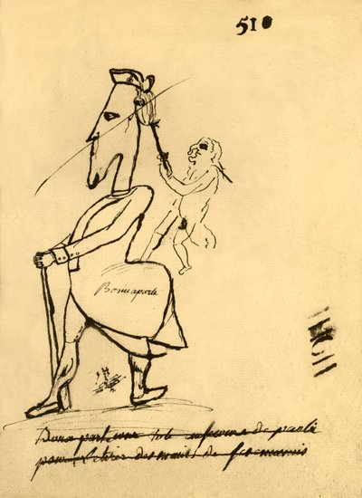 Karikatur af Napoleon, 1779, 1921. af Unbekannt