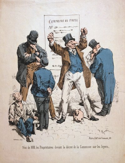 Karikatur af ejerne, Pariserkommunen, 1871. af Unbekannt