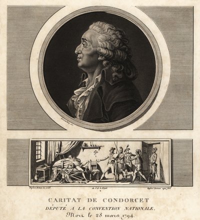 Caritat de Condorcet (1743-1794), fransk filosof og matematiker af Unbekannt