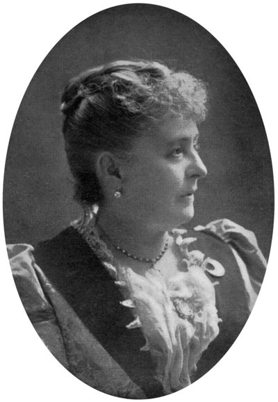Caroline Lavinia Scott Harrison, hustru til præsident Benjamin Harrison, slutningen af det 19. århundrede, 1908 af Unbekannt