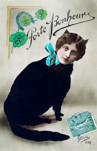 Carry Happiness, fransk postkort, c1900 af Unbekannt