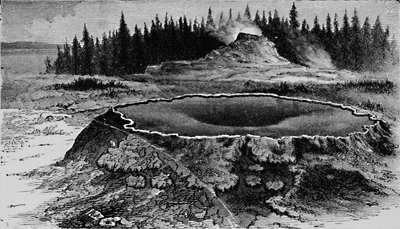 Slotsgejser og brandbassin, 1873, 1883 af Unbekannt