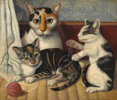 Kat og killinger, ca. 18721883. af Unbekannt