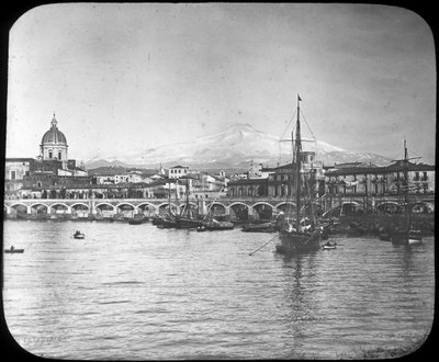 Catania og Etna, Sicilien, Italien, slutningen af det 19. eller begyndelsen af det 20. århundrede af Unbekannt