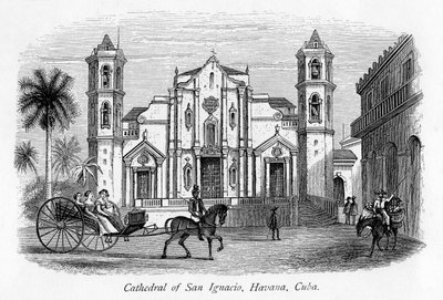 San Ignacio-katedralen, Havana, Cuba, 1800-tallet af Unbekannt