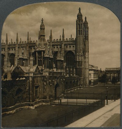 Hyldet gotisk kapel ved Kings College, Cambridge, England, c1910. af Unbekannt