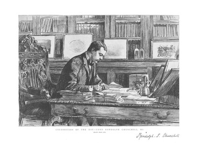 Dagens berømtheder - Lord Randolph Churchill, M.P., 1885 af Unbekannt