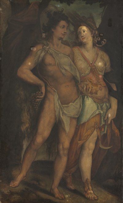 Ceres og Bacchus, 1600-tallet. af Unbekannt
