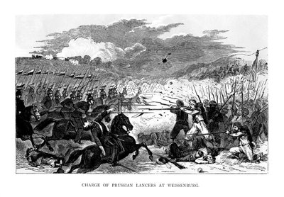Anklagen for de preussiske Lancers i Weissenburg, 1870, 1875 af Unbekannt