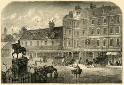 Charing Cross fra Northumberland House i 1750, 1881. af Unbekannt