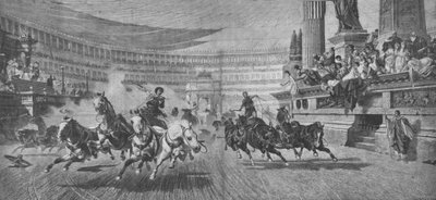 Kampvognsløb ved Circus Massimus i Rom, 1800-tallet af Unbekannt
