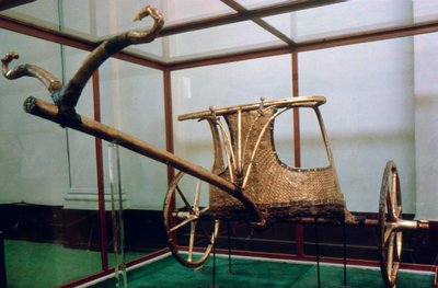Vogn fra Tutankhamons grav, 1300-tallet f.Kr af Unbekannt