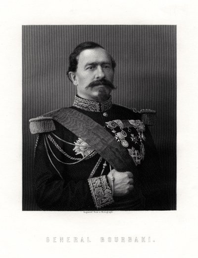 Charles Denis Sauter Bourbaki, fransk general, 1800-tallet af Unbekannt