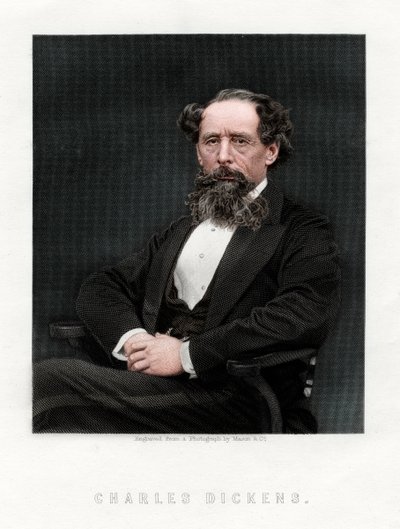 Charles Dickens, engelsk forfatter og journalist, 1876. af Unbekannt