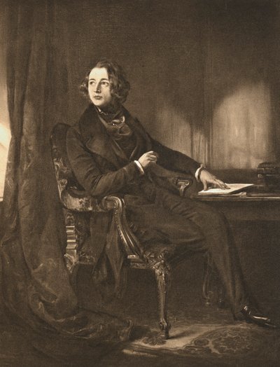 Charles Dickens, engelsk forfatter og journalist, c1836 af Unbekannt