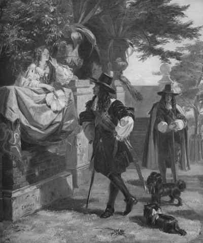 Charles II og Nell Gwynn, 17. århundrede 1905 af Unbekannt