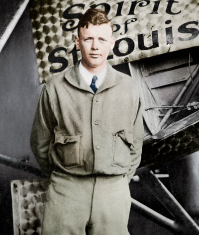 Charles Lindbergh, rekordstor flyver, 1927 af Unbekannt