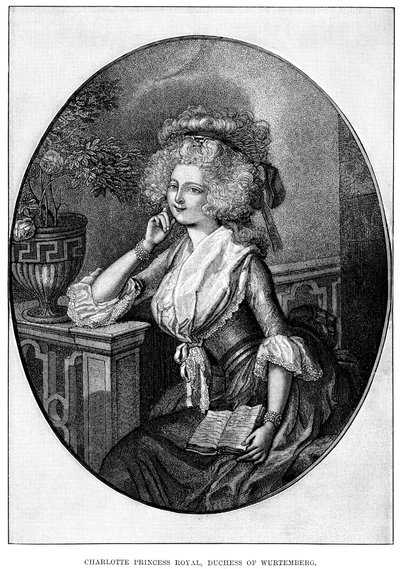 Charlotte Princess Royal, hertuginde af Würtemberg, 1800-tallet af Unbekannt
