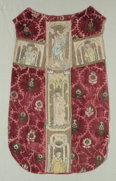 Chasuble Back with Brodered Orphrey Band, 1415-1425. af Unbekannt