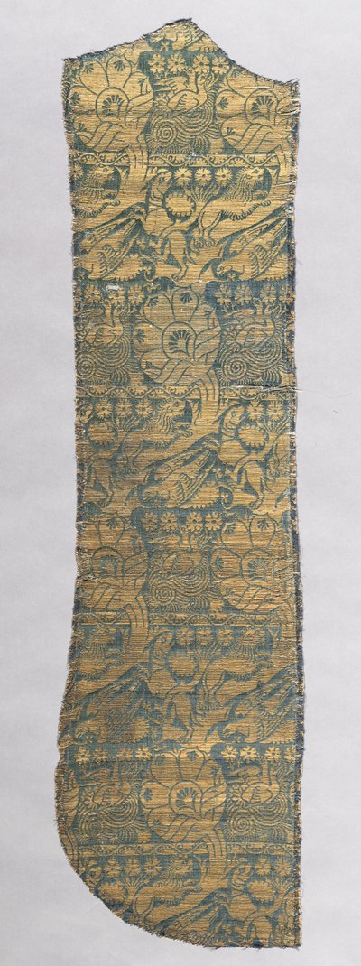 Chasuble Fragment with Realistic Animals, ca. 1420. af Unbekannt
