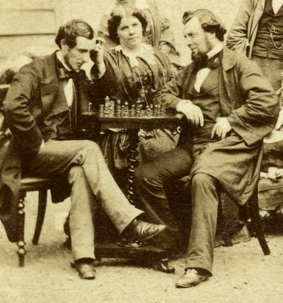 Skak og kort, c1850