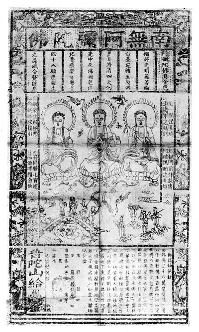 Kinesisk buddhistisk bønneark, 1926 af Unbekannt