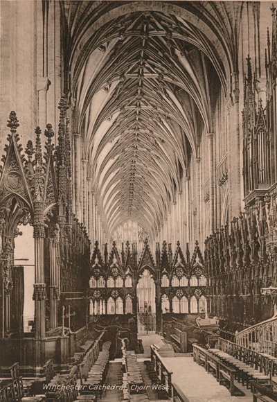 Choir of Winchester Cathedral, Hampshire, begyndelsen af det 20. århundrede af Unbekannt