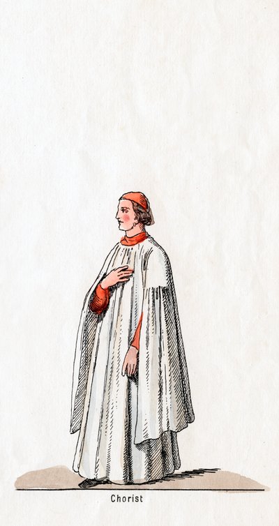 Korist, kostumedesign til Shakespeares skuespil, Henry VIII, 1800-tallet af Unbekannt