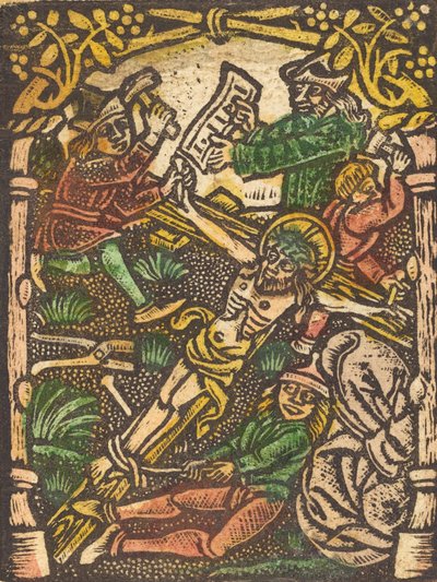Kristus naglet til korset, fjerde kvartal 1400-tallet. af Unbekannt