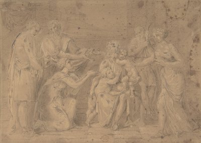 Kristus og børnene, 1600-tallet. af Unbekannt