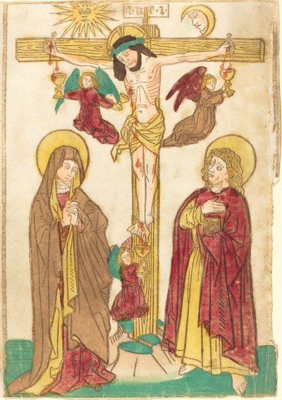 Kristus på korset med engle, 14601465. af Unbekannt