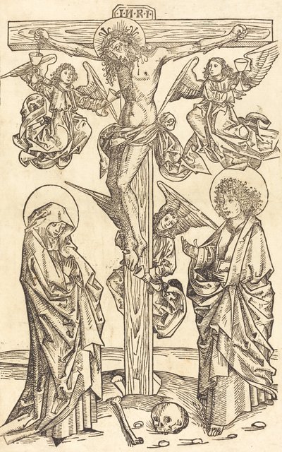 Kristus på korset med engle, 14901500. af Unbekannt