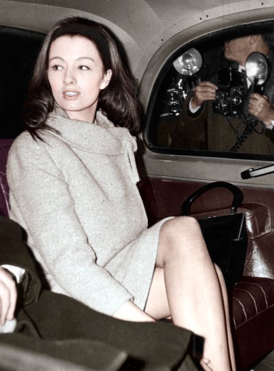 Christine Keeler ankommer til Old Bailey, London, 1963 af Unbekannt