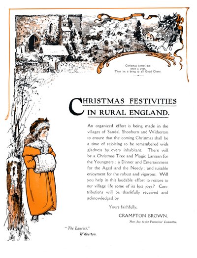 Julefester i det landlige England, 1909. af Unbekannt