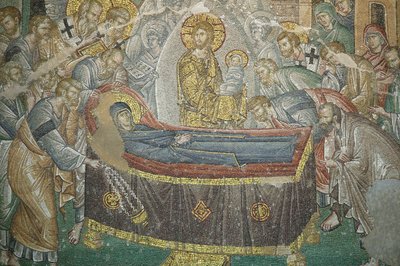 Kirken St. Frelser af Chora. The Dormition of the Virgin Istanbul Turkquie af Unbekannt