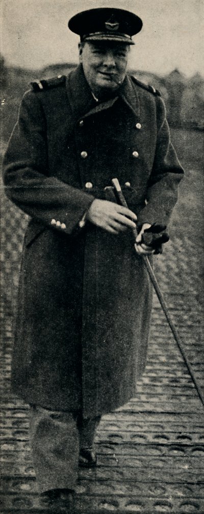 Churchill som flyver, c1945. af Unbekannt