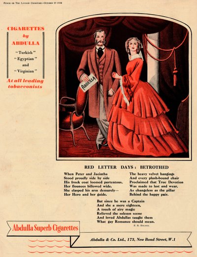 Cigaretter af Abdulla - Red Letter Days: Troloved, 1938 af Unbekannt