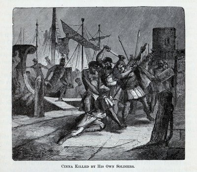Cinna dræbt af sine egne soldater, 1882 af Unbekannt