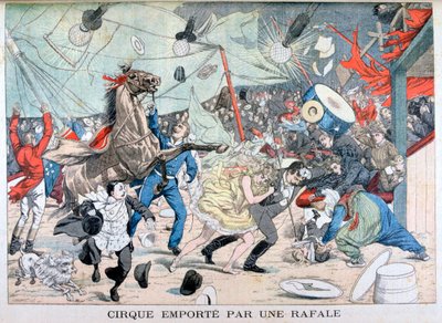 Cirkustelt blæst væk, Saint Etienne, Frankrig, 1903 af Unbekannt