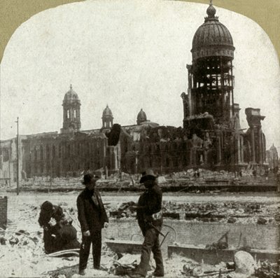 Rådhuset fra McAllister St. med udsigt til nordøst, 1906. af Unbekannt